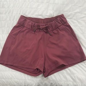 plum colored lululemon shorts